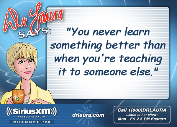 You never learn something better than when you're teaching it to someone else.